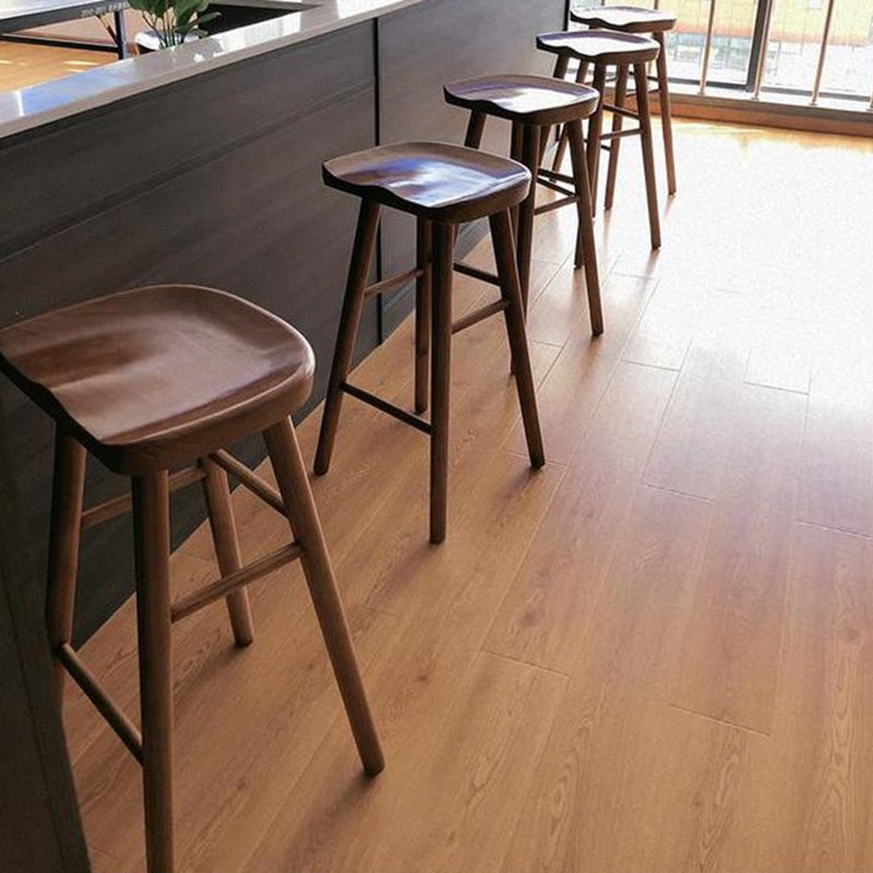 Contemporary Wood Stool Backrest Counter Stool for Restaurant