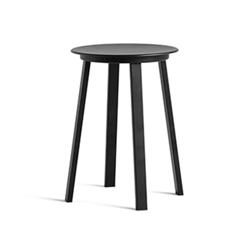Contemporary Backless Barstool Round Seat Armless Bar Stools with 4 Metal Legs
