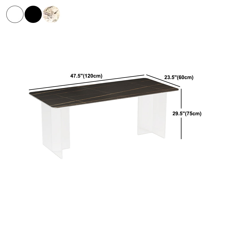 Modern 1/5 Pieces Dining Set Rectangle Stone Dining Table for Dining Room