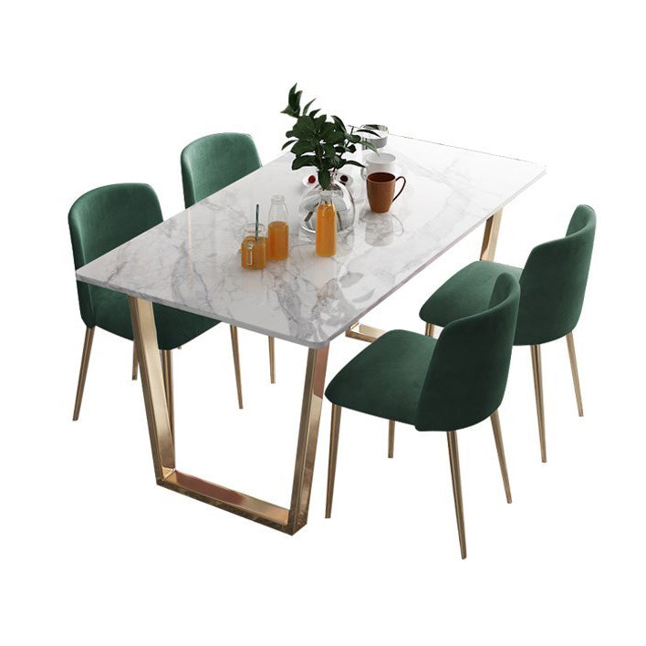 Nordic 1/2/5/7 Pieces Dining Set Rectangle Stone Dining Table for Dining Room