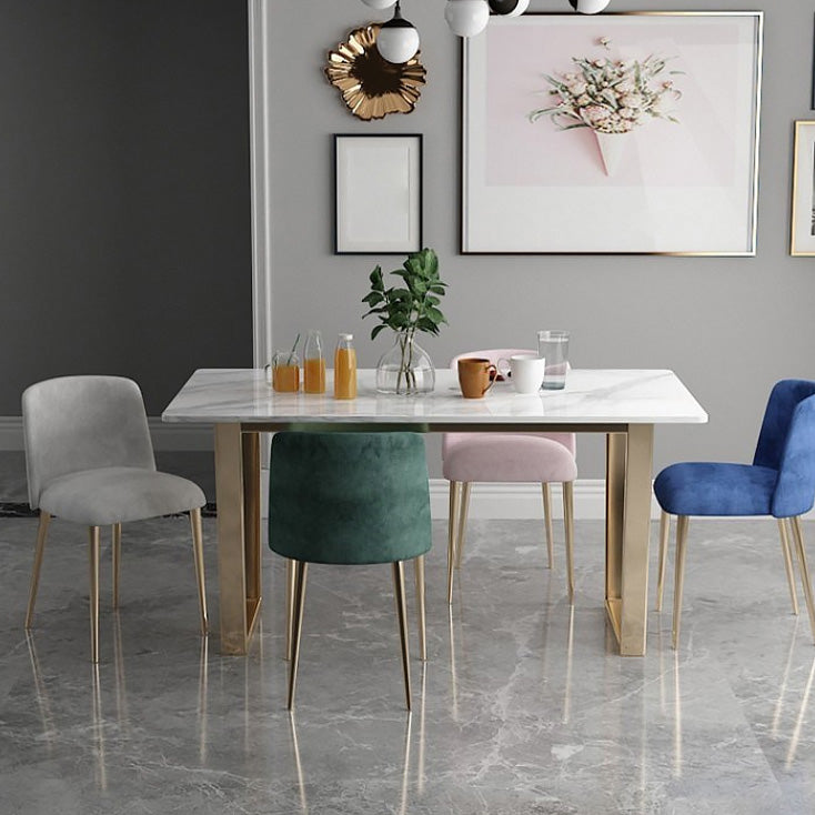 Nordic 1/2/5/7 Pieces Dining Set Rectangle Stone Dining Table for Dining Room