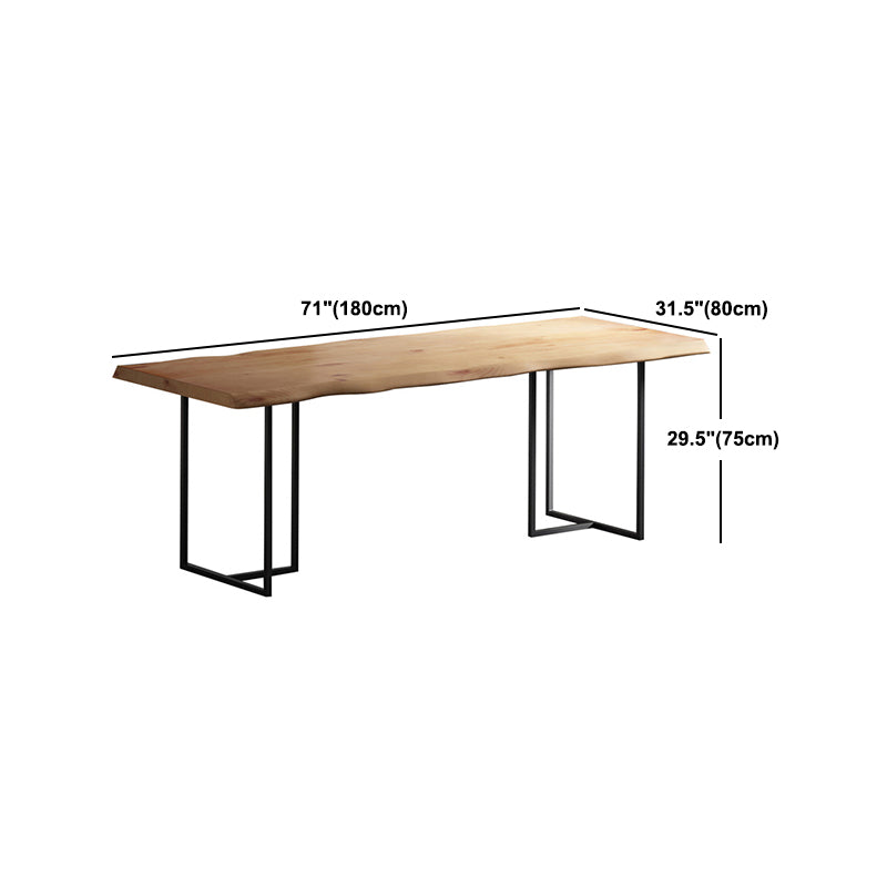Industrial 1/2/5 Pieces Dining Set Solid Wood Double Pedestal Dinette Set