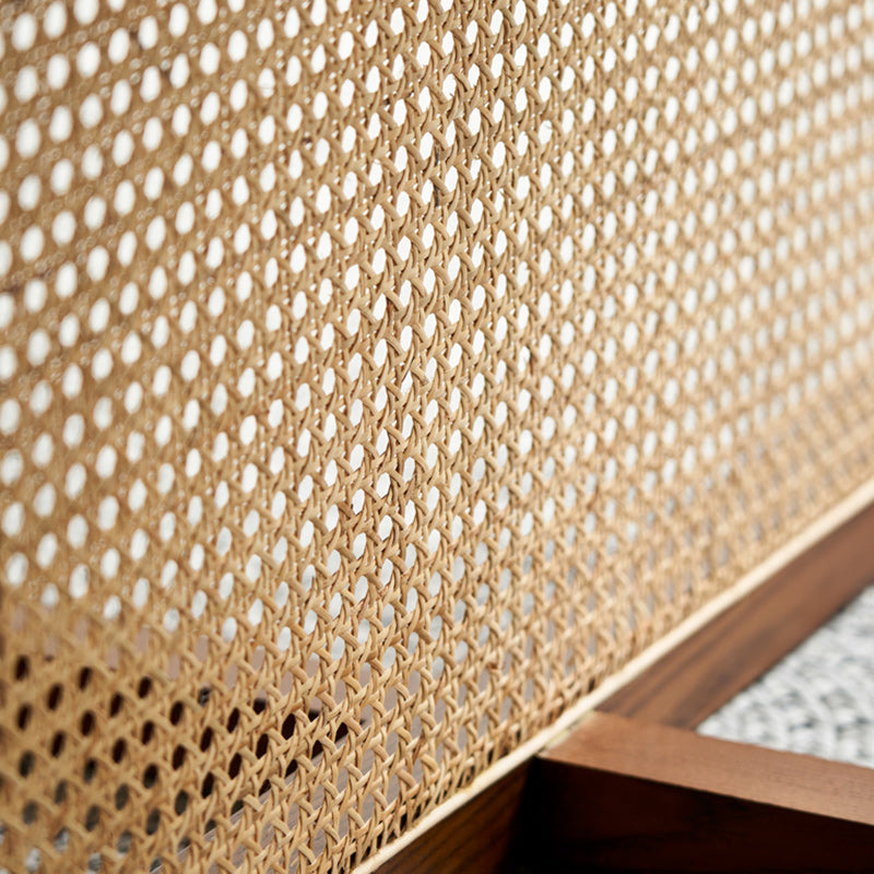 Solid Wood Dining Set 1/2/5 Pcs Round Rattan Dining Table and Chairs