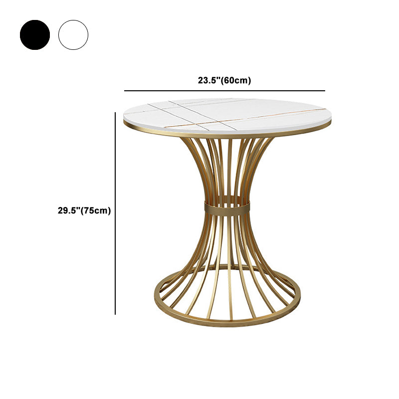 Glam Gold Steel Dining Set 1/5 Pieces Indoor Dining Furniture
