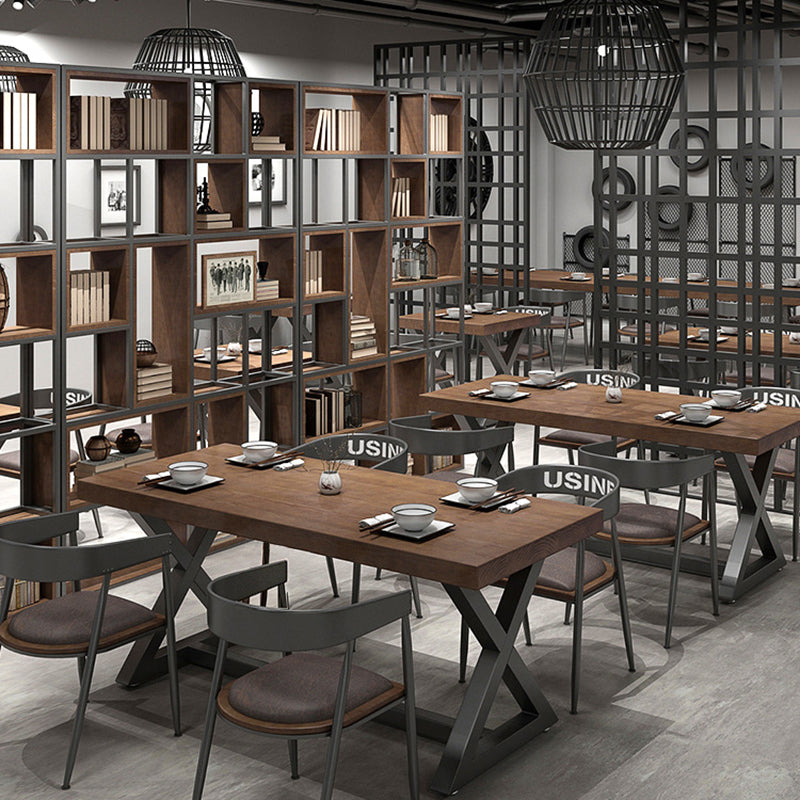 Modern Rectangle Dining Table Set 1/2/5 Pcs Solid Wood Dining Table and Chairs