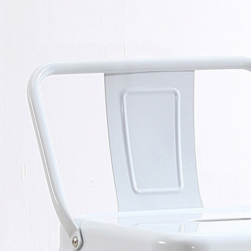 Contemporary Metal Barstool Low Back Counter Stool with Iorn 4 Legs