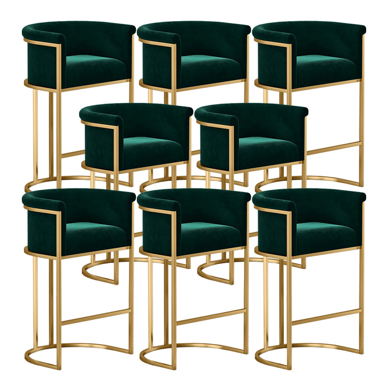 Low Back Footrest Bar Stools Scandinavian Fabric Barstool for Restaurant