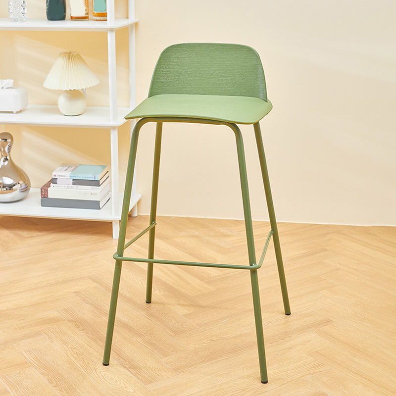 Low Back Counter Stools Modern Footrest Plastic Indoor Bar & Counter Stool