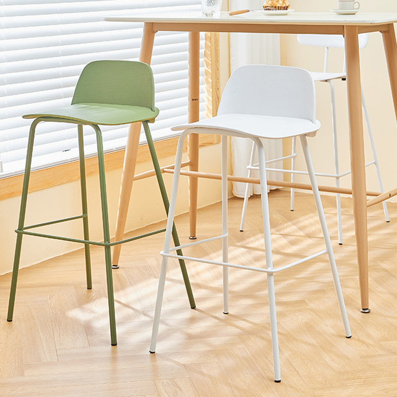 Low Back Counter Stools Modern Footrest Plastic Indoor Bar & Counter Stool