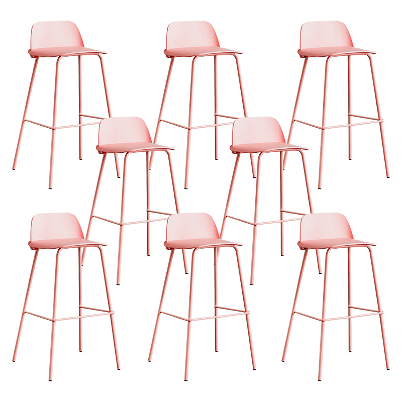 Low Back Counter Stools Modern Footrest Plastic Indoor Bar & Counter Stool