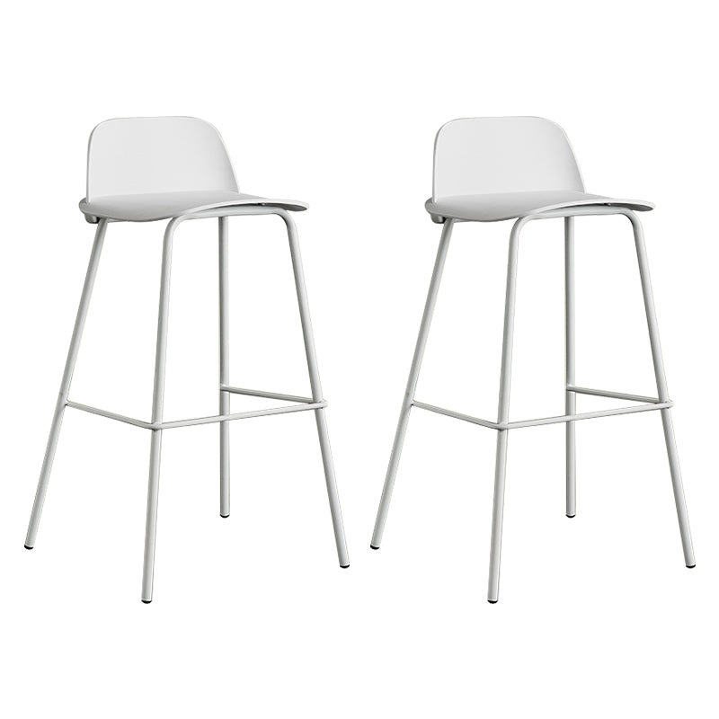 Low Back Counter Stools Modern Footrest Plastic Indoor Bar & Counter Stool
