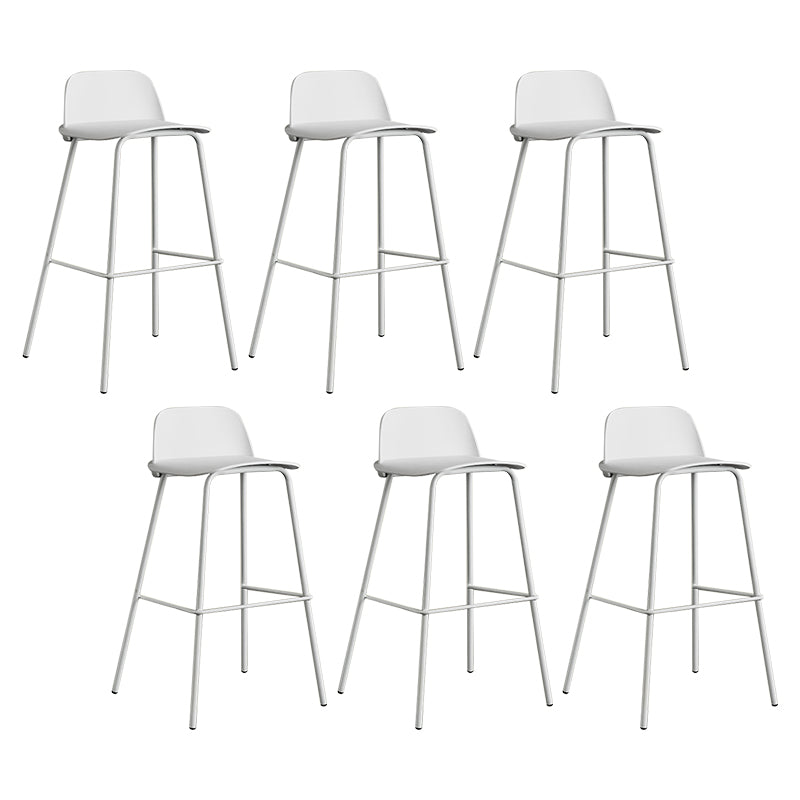 Low Back Counter Stools Modern Footrest Plastic Indoor Bar & Counter Stool