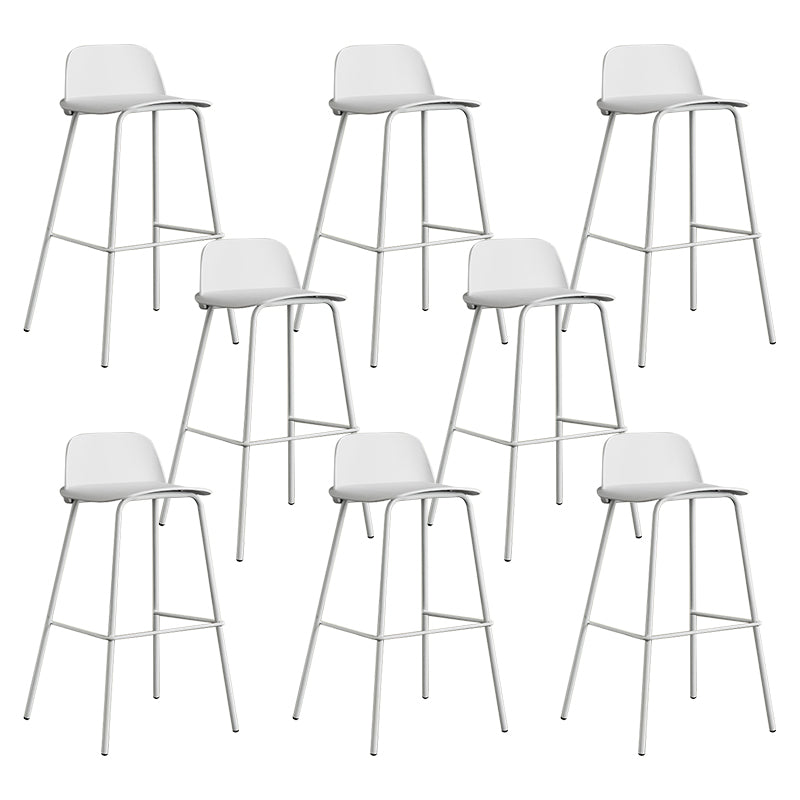 Low Back Counter Stools Modern Footrest Plastic Indoor Bar & Counter Stool