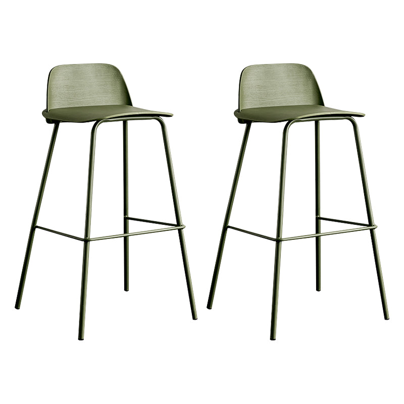 Low Back Counter Stools Modern Footrest Plastic Indoor Bar & Counter Stool