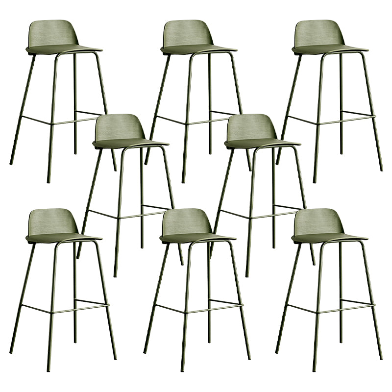 Low Back Counter Stools Modern Footrest Plastic Indoor Bar & Counter Stool