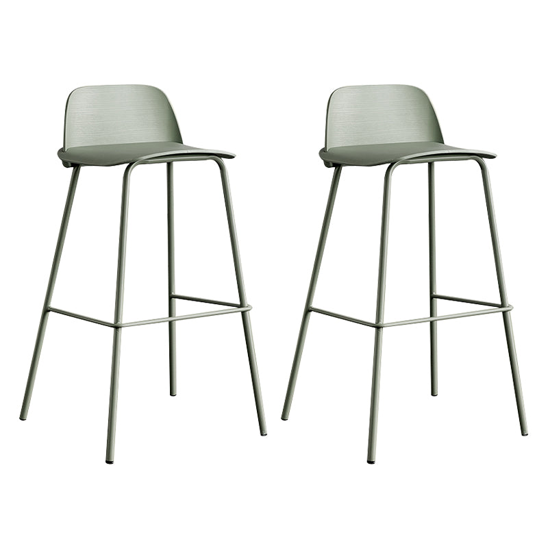 Low Back Counter Stools Modern Footrest Plastic Indoor Bar & Counter Stool