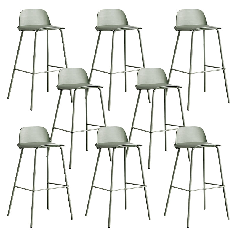 Low Back Counter Stools Modern Footrest Plastic Indoor Bar & Counter Stool