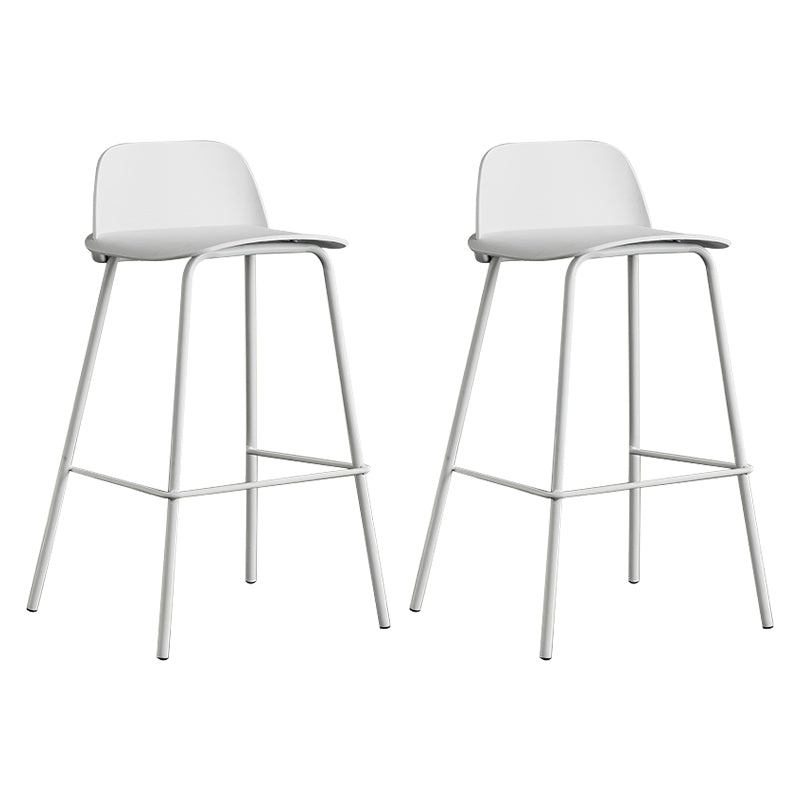 Low Back Counter Stools Modern Footrest Plastic Indoor Bar & Counter Stool