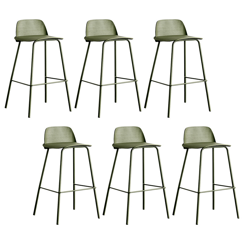 Low Back Counter Stools Modern Footrest Plastic Indoor Bar & Counter Stool