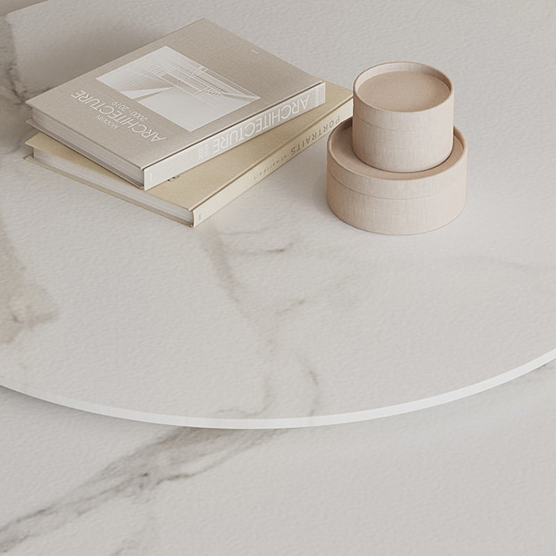 Modern Pure White Stone Dining Set Stone 1/4/5/7 Pieces Dining Furniture for Home