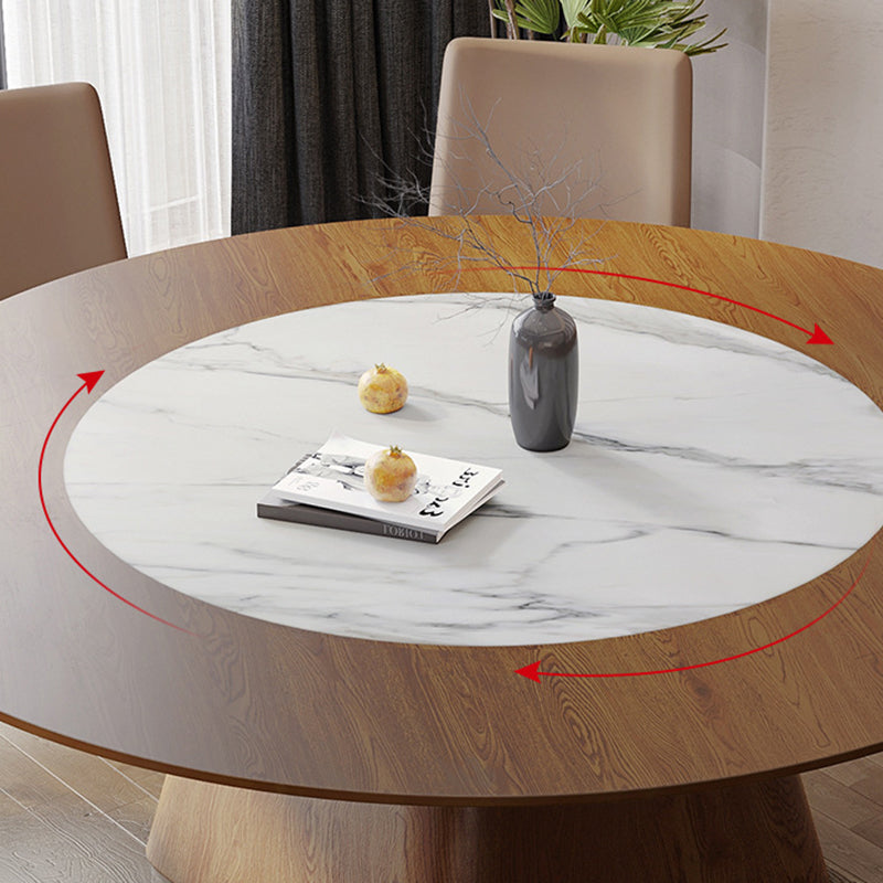 Contemporary Sintered Stone Table Round Table Set 1/6/8/9/12 Pieces Dining Set