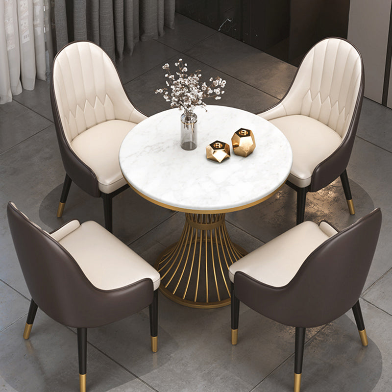 Glam Stone Dining Set 1/3/4/5 Pieces Dining Furniture for Home