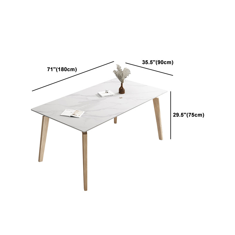 Contemporary Dining Set 1/2/5/7 Pcs Rectangle Dining Table with Upholstered Chairs