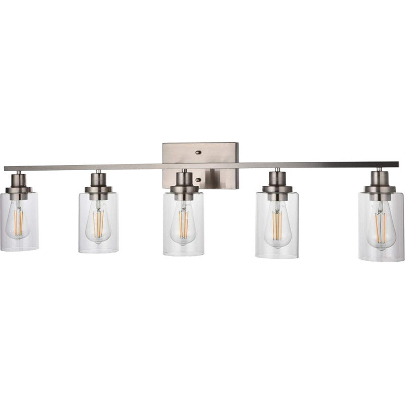 Glass Bath Vanity Lighting Polish Finish Light for Bathroom