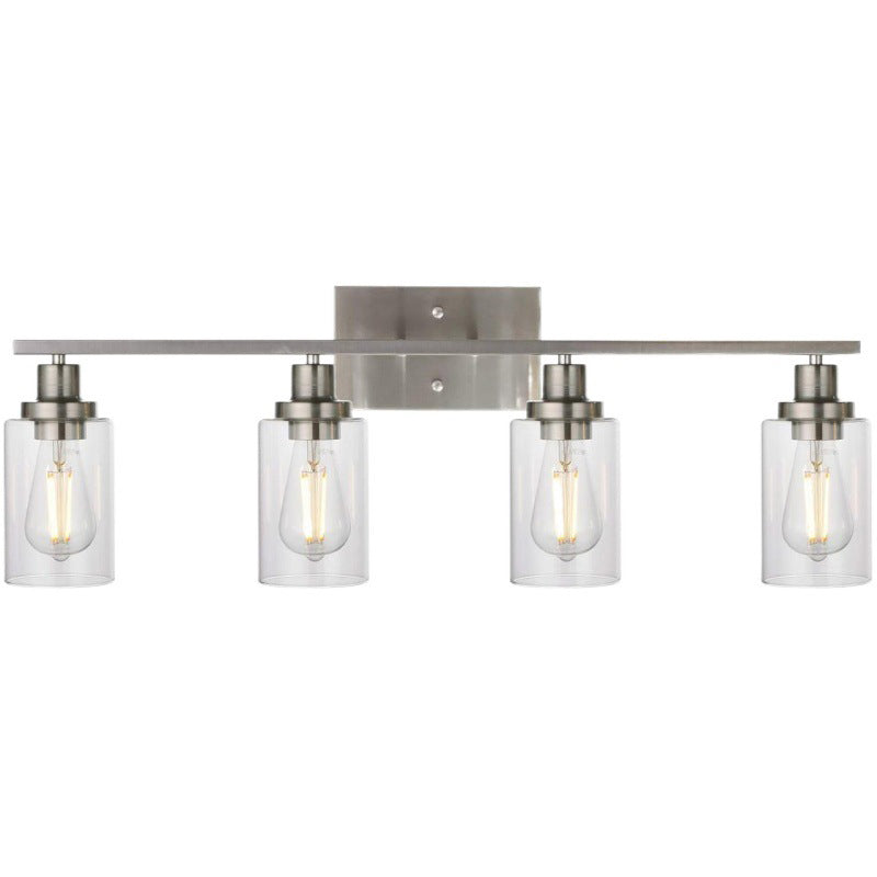 Glass Bath Vanity Lighting Polish Finish Light for Bathroom