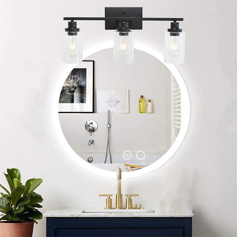Glass Bath Vanity Lighting Polish Finish Light for Bathroom