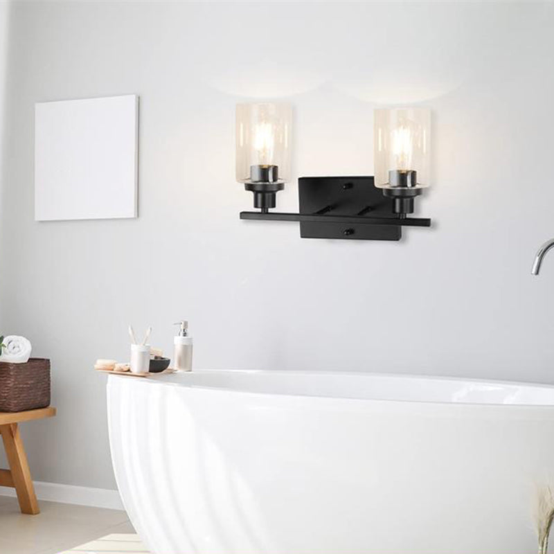 Glass Bath Vanity Lighting Polish Finish Light for Bathroom