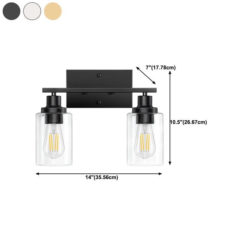 Glass Bath Vanity Lighting Polish Finish Light for Bathroom