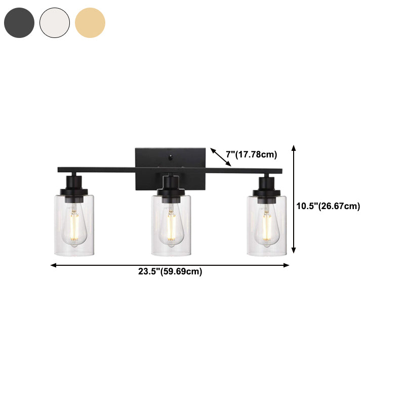 Glass Bath Vanity Lighting Polish Finish Light for Bathroom