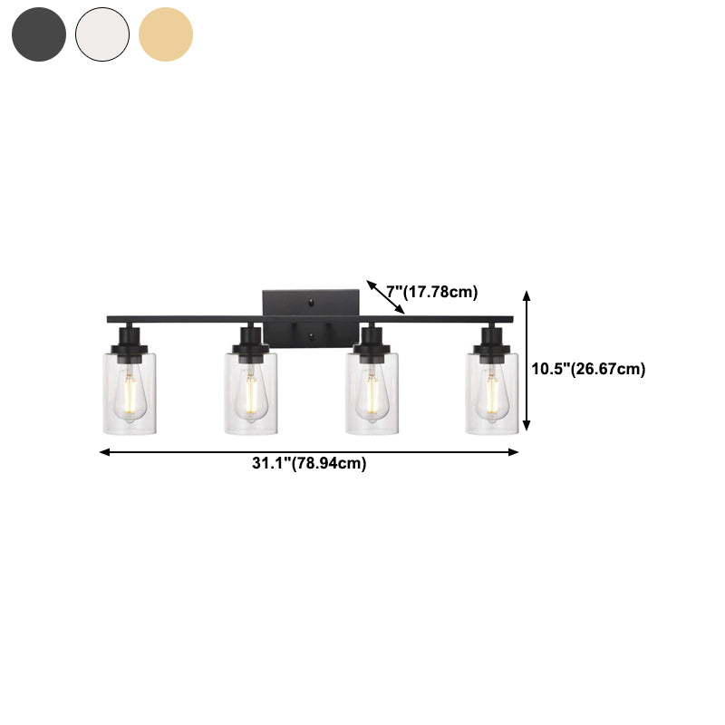 Glass Bath Vanity Lighting Polish Finish Light for Bathroom