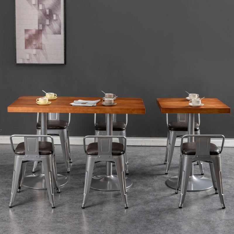 Industrial Dining Set 1/2/3/5 Pcs Kitchen Table and Chairs with Metal Frame