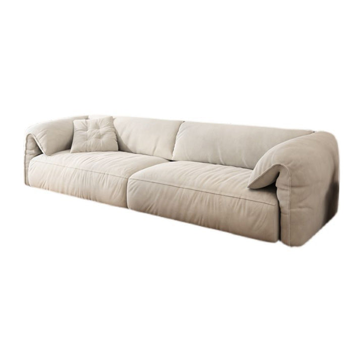 Modernism Pillow Top Arm Sofa 41.34-In D Leather Down Fill Sofa