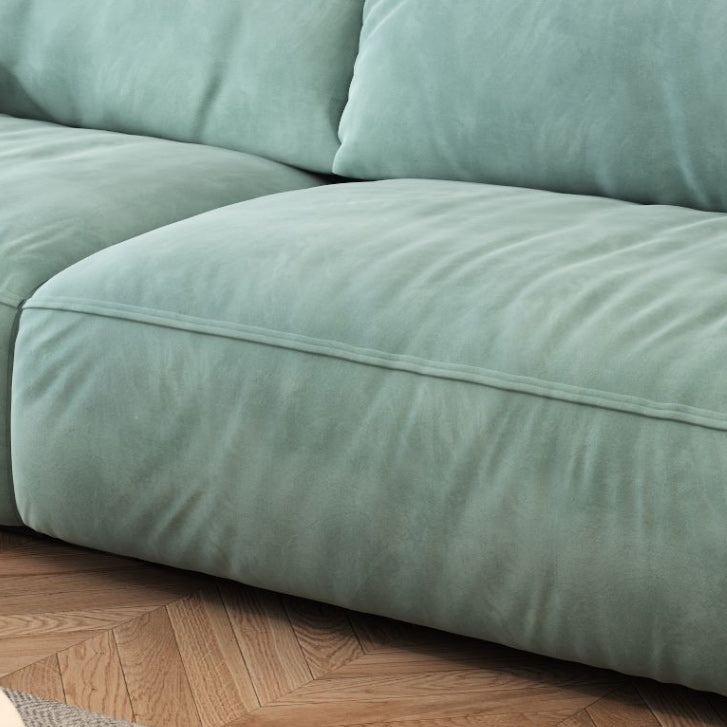 Modernism Pillow Top Arm Sofa 41.34-In D Leather Down Fill Sofa