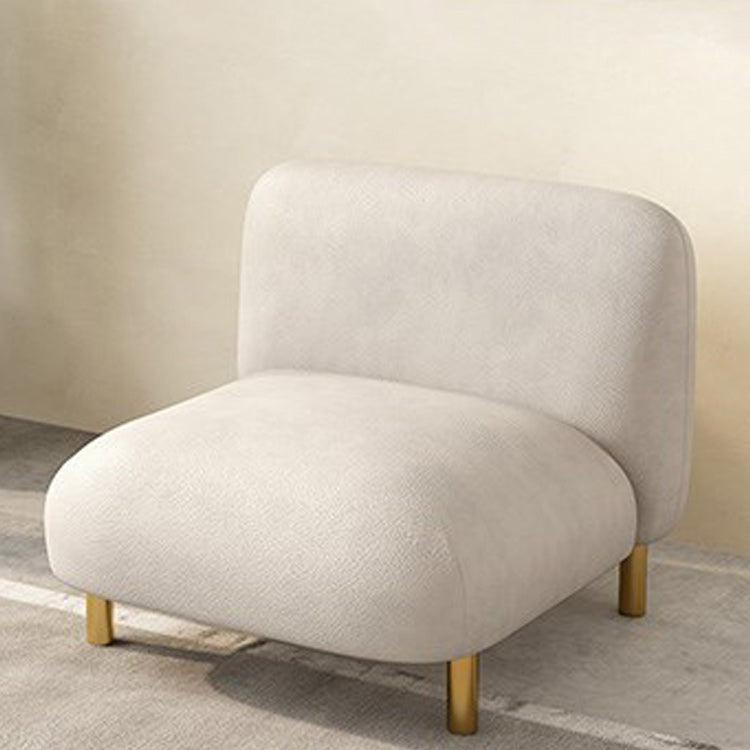 Modern Style Faux Leather Sofa Square Arm Tuxedo Living Room Sofa with Brass Legs