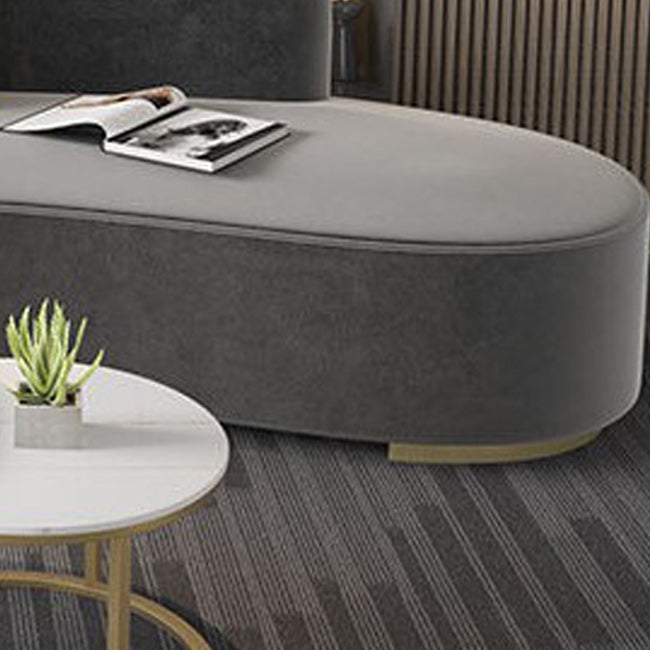 Nordic Modern Curved Sofa with Close Back Modern Living Room Armless Sofa