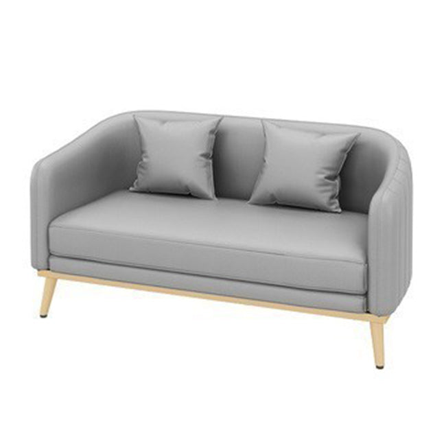 Contemporary Sloped Arm Sofa 29.53" H Single Cushion Sofa with Pillows