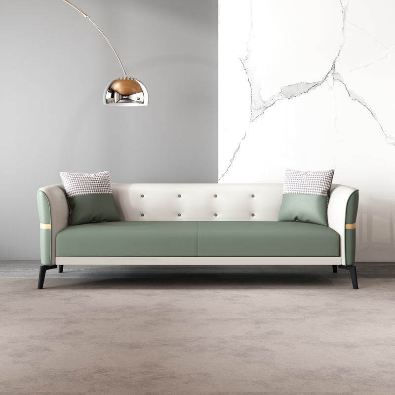 Modern Style Sofa Imitation Leather Sponge Upholstered Overturned Armchair Sofa Bed