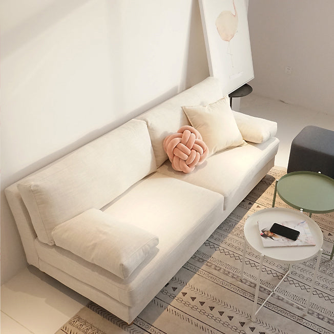 Contemporary Cushions Pillow Top Arm Stationary Living Room Sofa