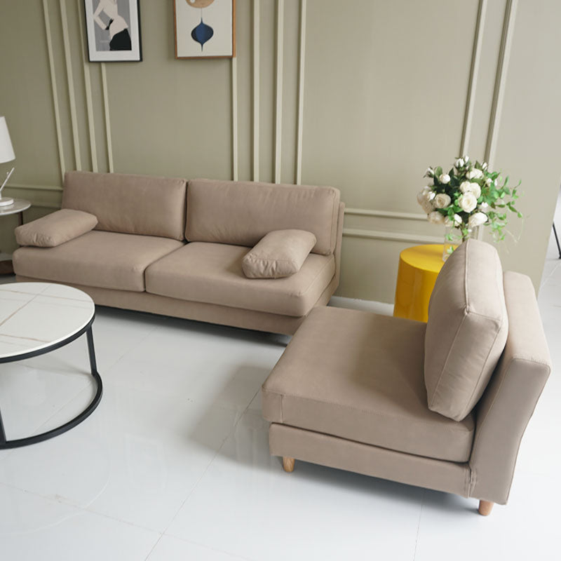 Contemporary Cushions Pillow Top Arm Stationary Living Room Sofa