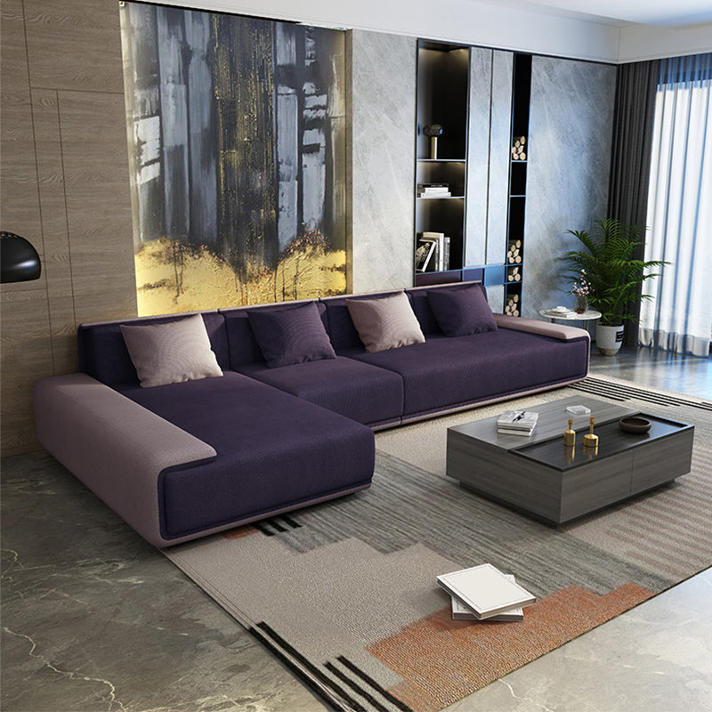 Contemporary L-Shape Sectional Sofa with Pillow Top Arm for Living Room