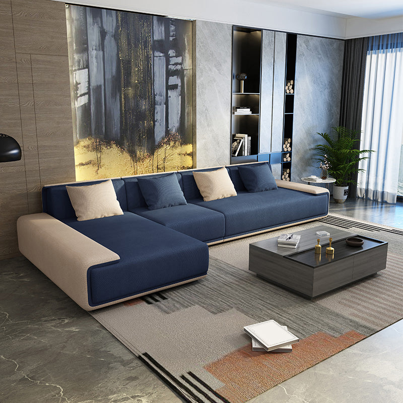 Contemporary L-Shape Sectional Sofa with Pillow Top Arm for Living Room