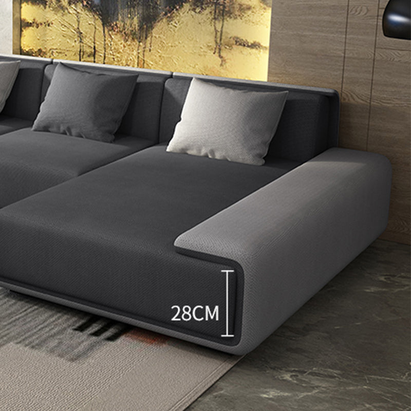 Contemporary L-Shape Sectional Sofa with Pillow Top Arm for Living Room