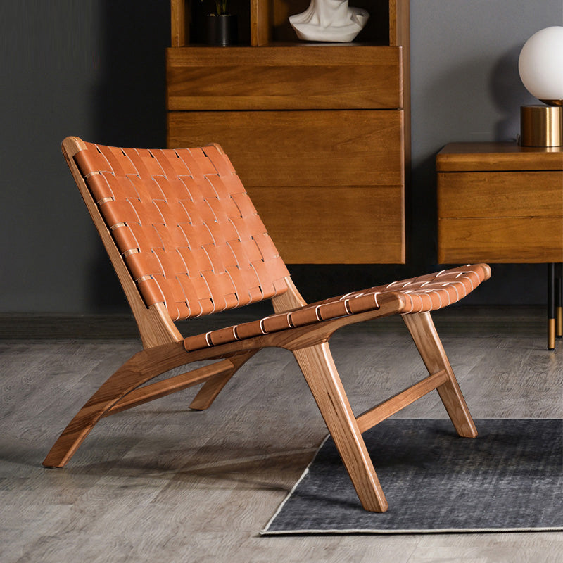 Nordic Armless Woven Back/Fixed Back Basic Four Leg Living Room Accent Room Chair
