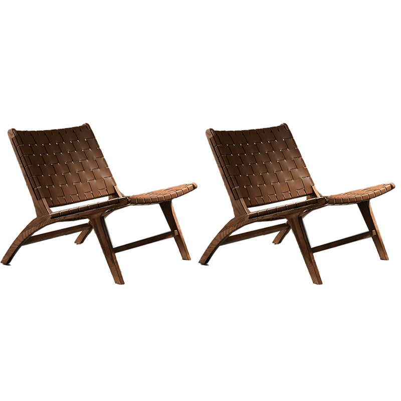 Nordic Armless Woven Back/Fixed Back Basic Four Leg Living Room Accent Room Chair