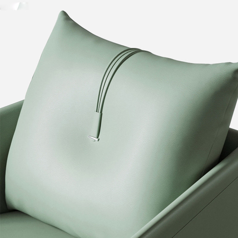 Contemporary Bonded Leather Pillow Back 4-Star Accent Armchair