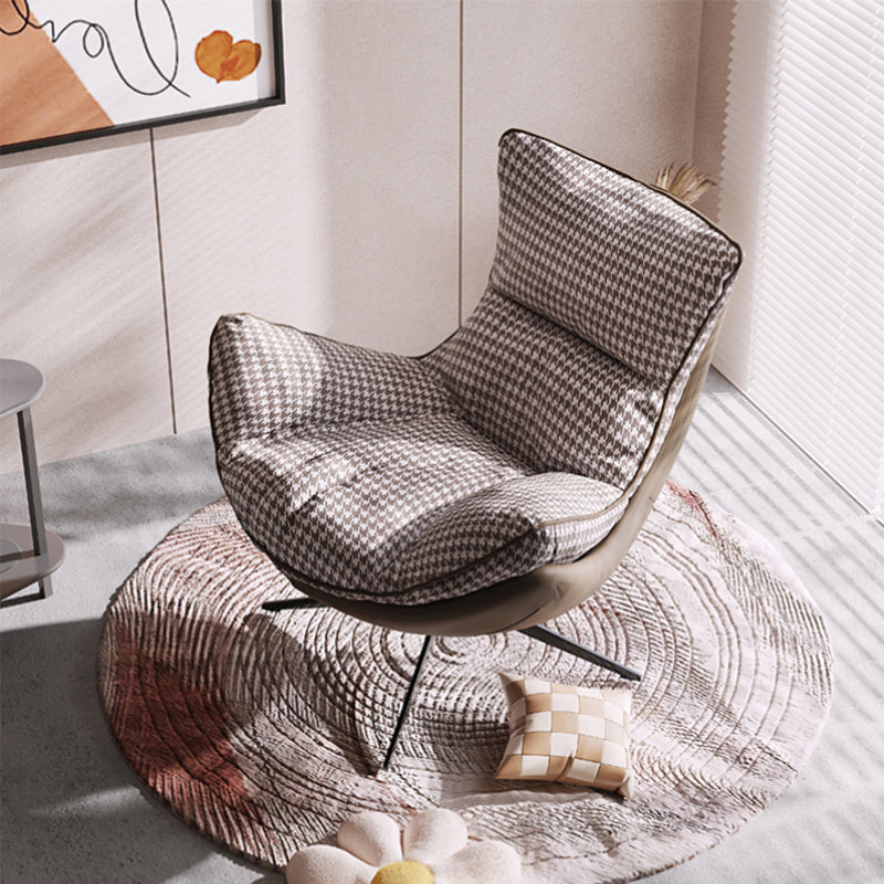 Contemporary Swivel Armless Removable Slipcover Lounge Accent Chair